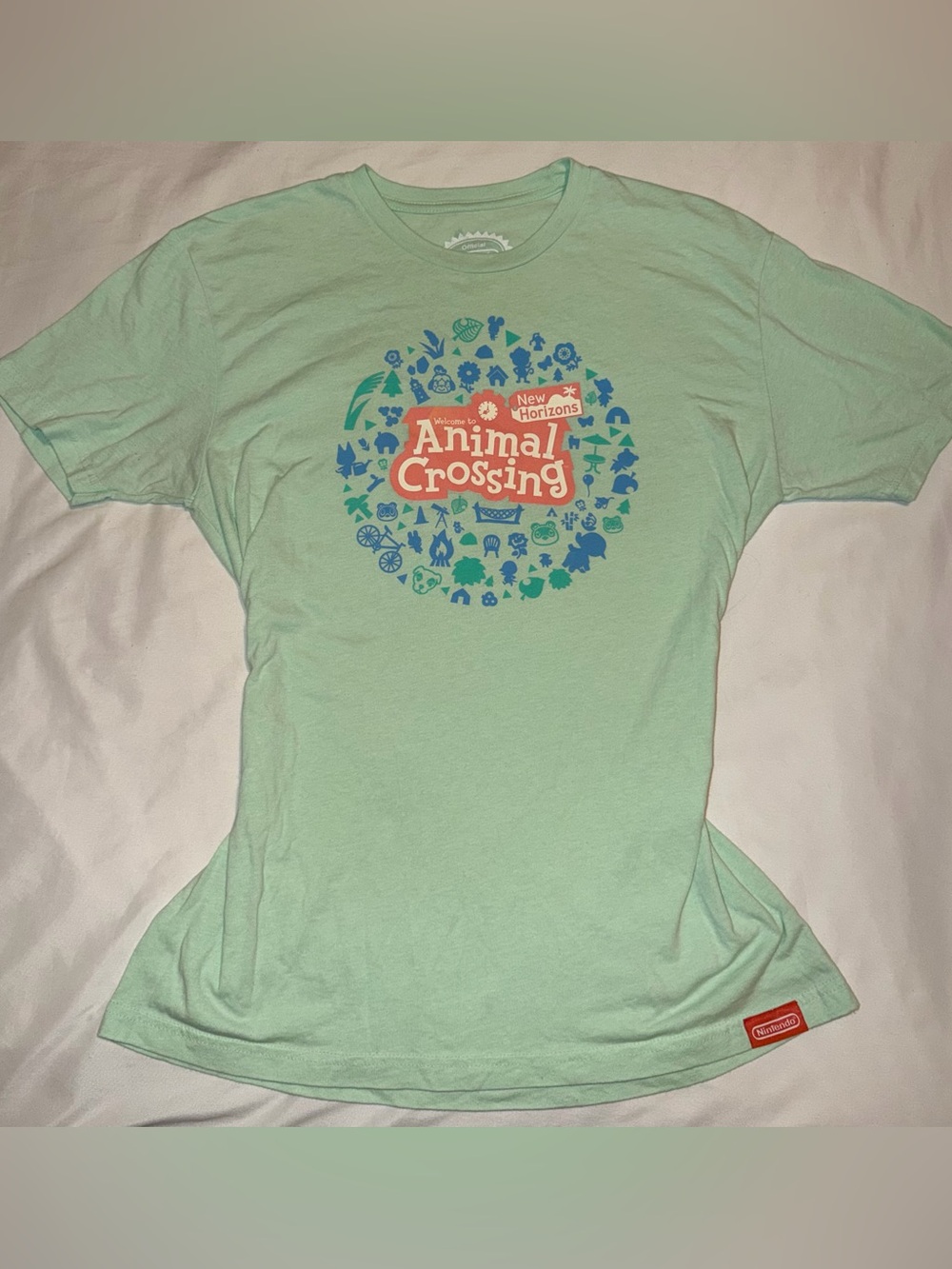 Nintendo Mint Green Animal Crossing Graphic Tee
